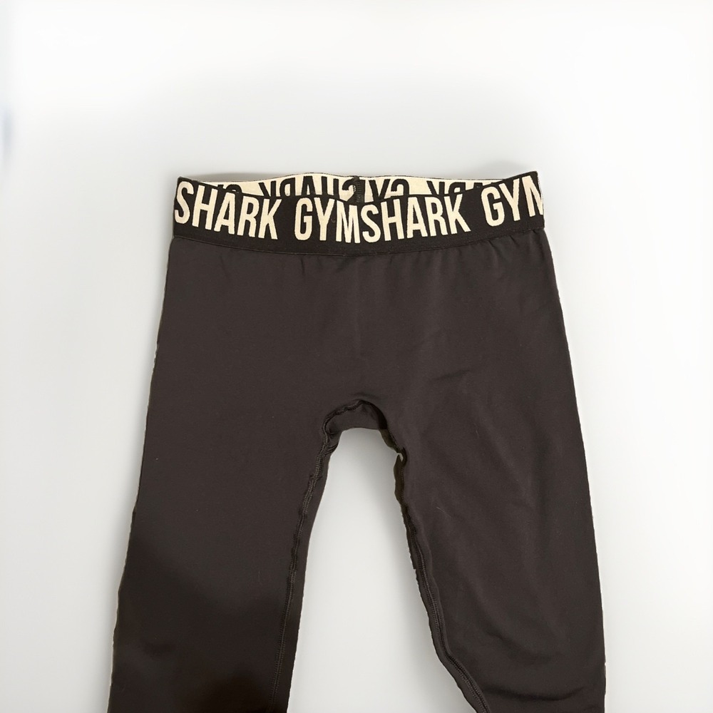 Gymshark Fit Seamless Stretch Cropped Leggings Women's Size Small Black